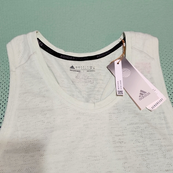Adidas Studio Aeroready Racerback Tank Top - Picture 5 of 11